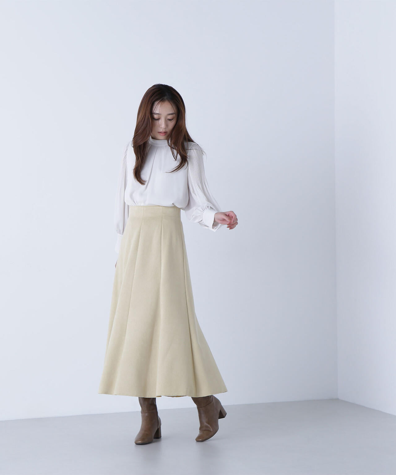 楊柳プリーツブラウス