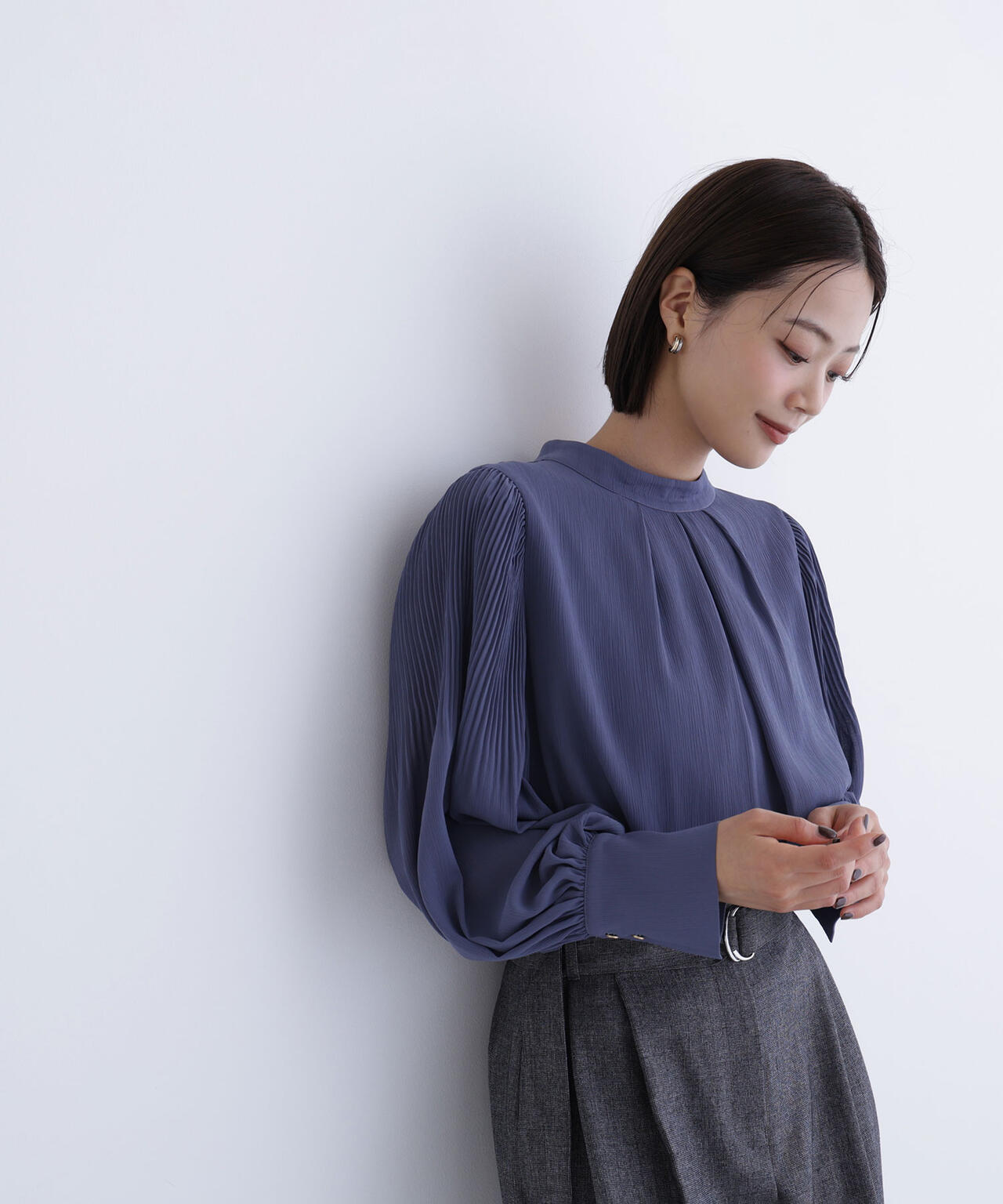 楊柳プリーツブラウス