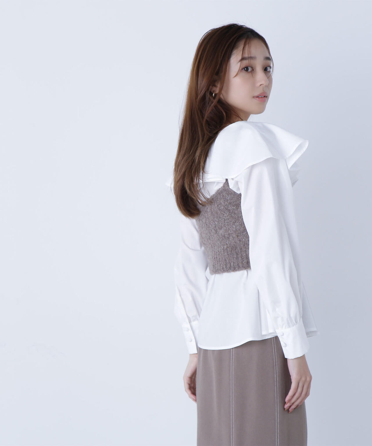 ビスチェセットラッフルブラウス