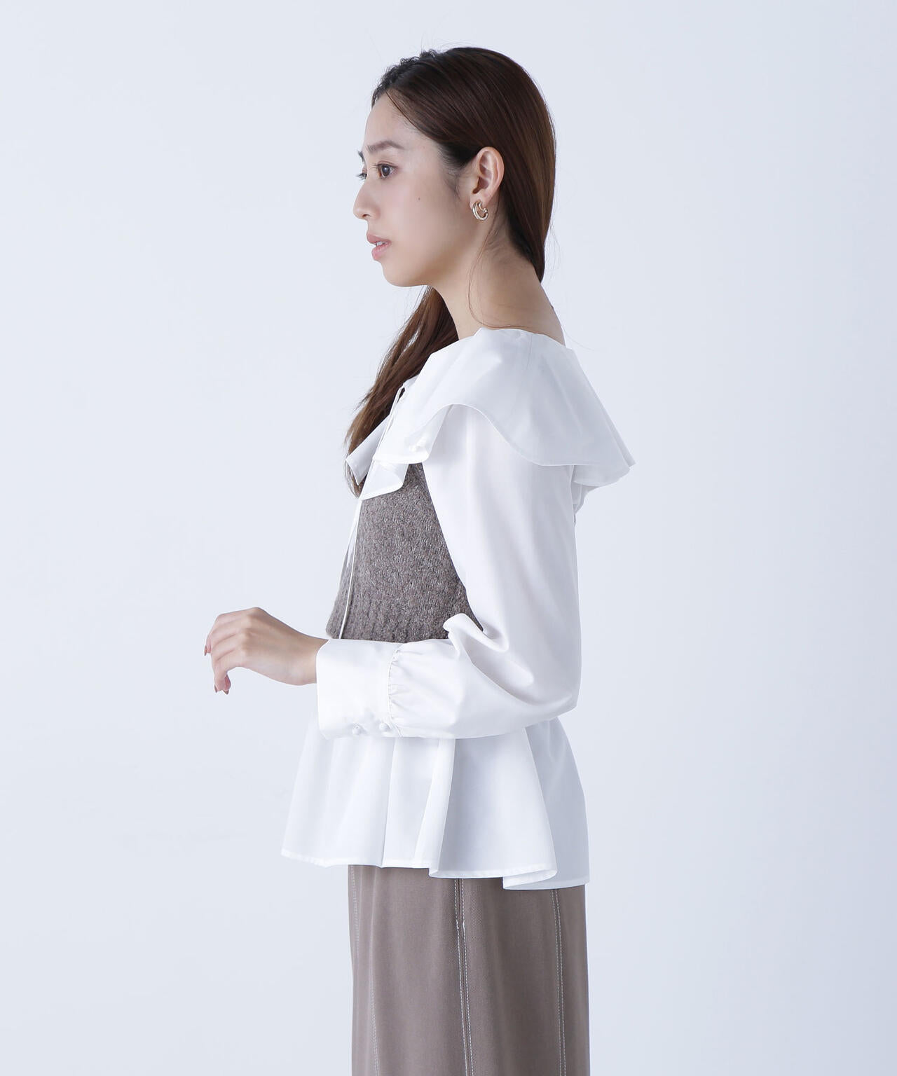 ビスチェセットラッフルブラウス