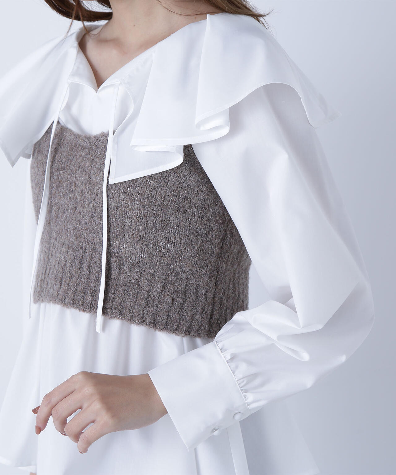 ビスチェセットラッフルブラウス