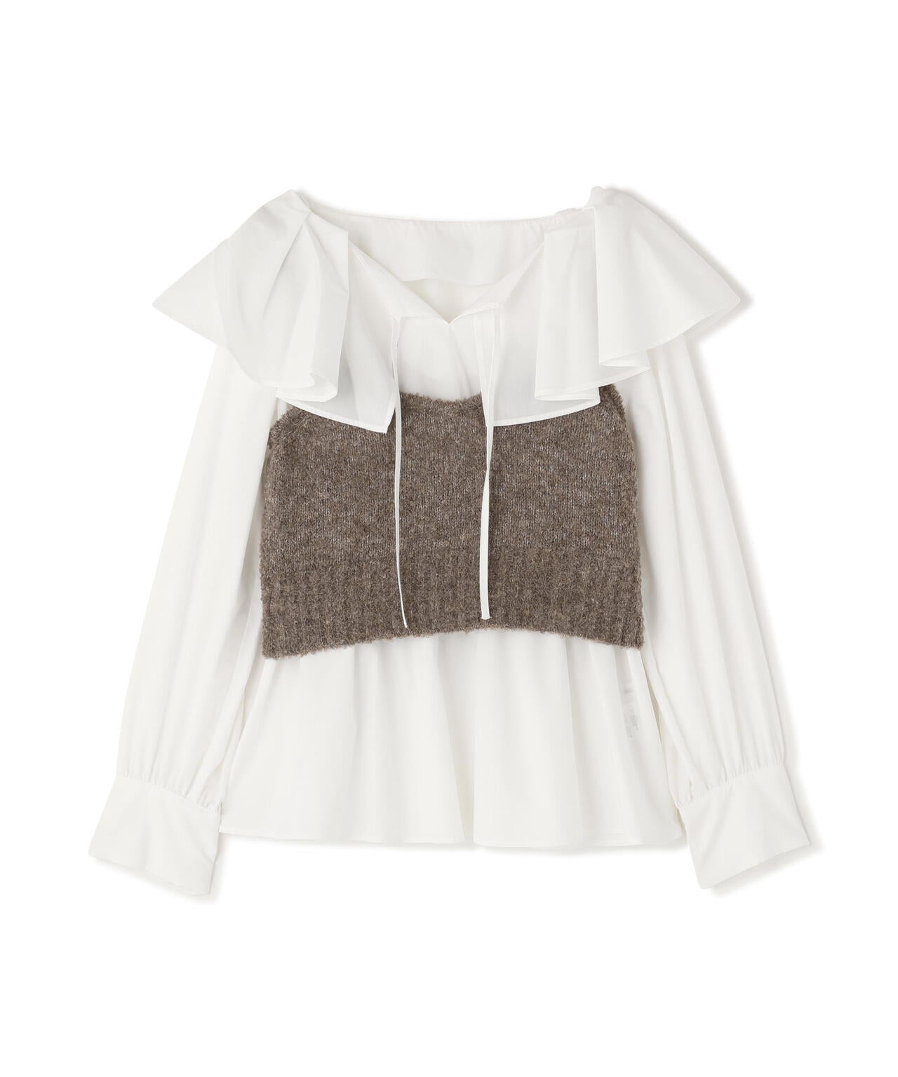 ビスチェセットラッフルブラウス