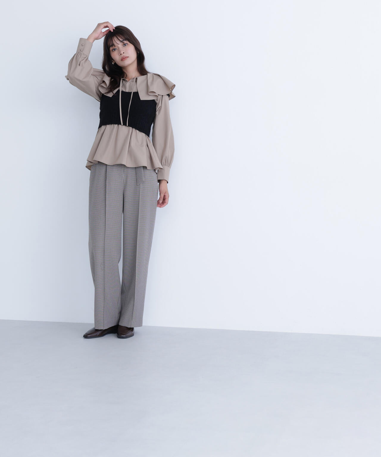 ビスチェセットラッフルブラウス