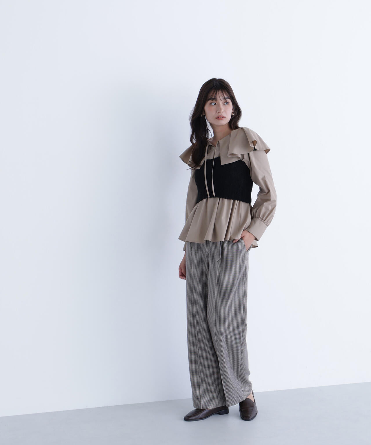 ビスチェセットラッフルブラウス