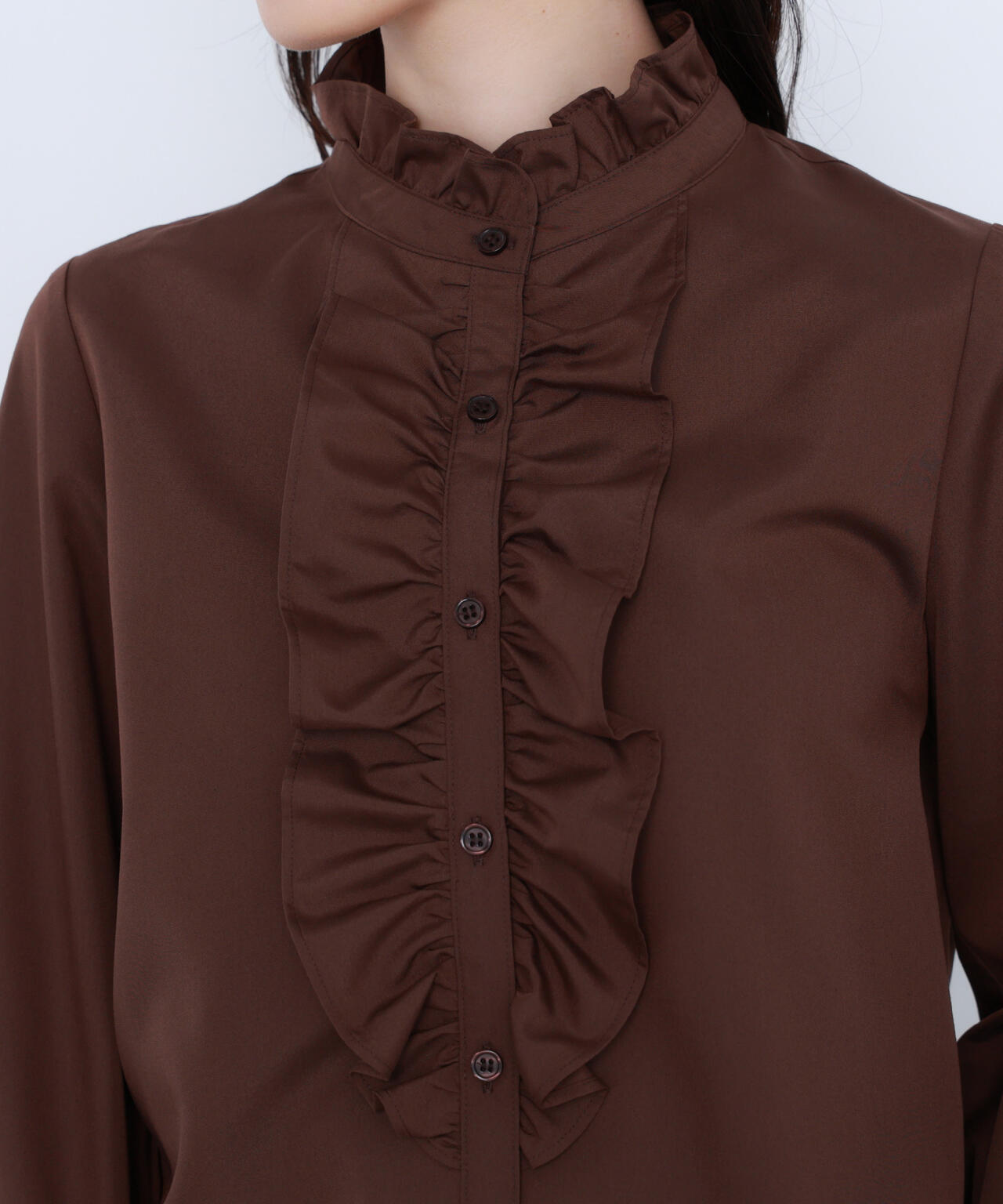 フロントフリルブラウス