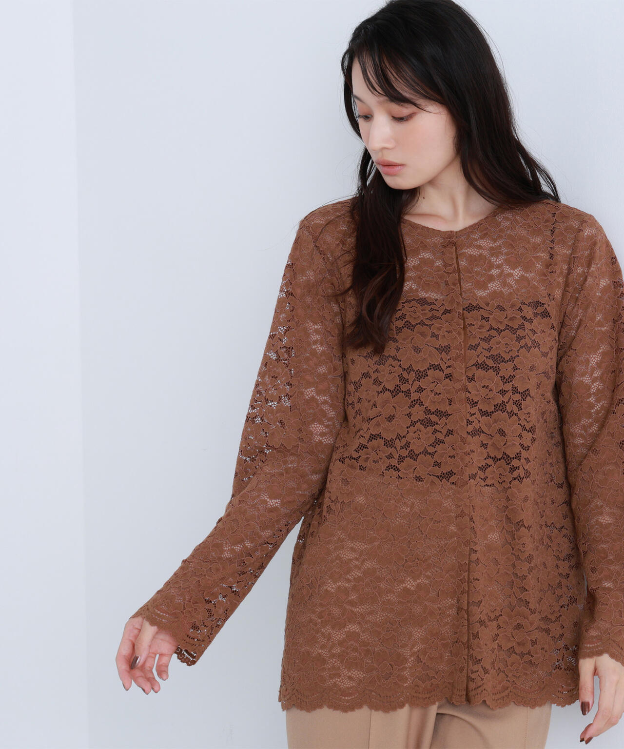 【BLANC】レースブラウス