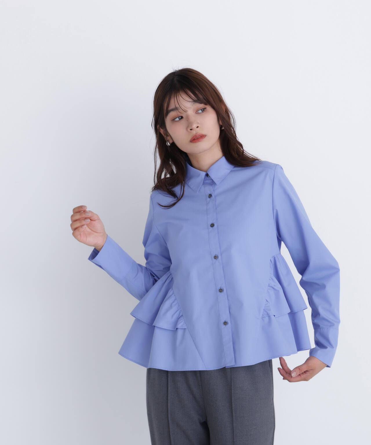 【Oggi・sweet掲載】サイドティアードシャツ