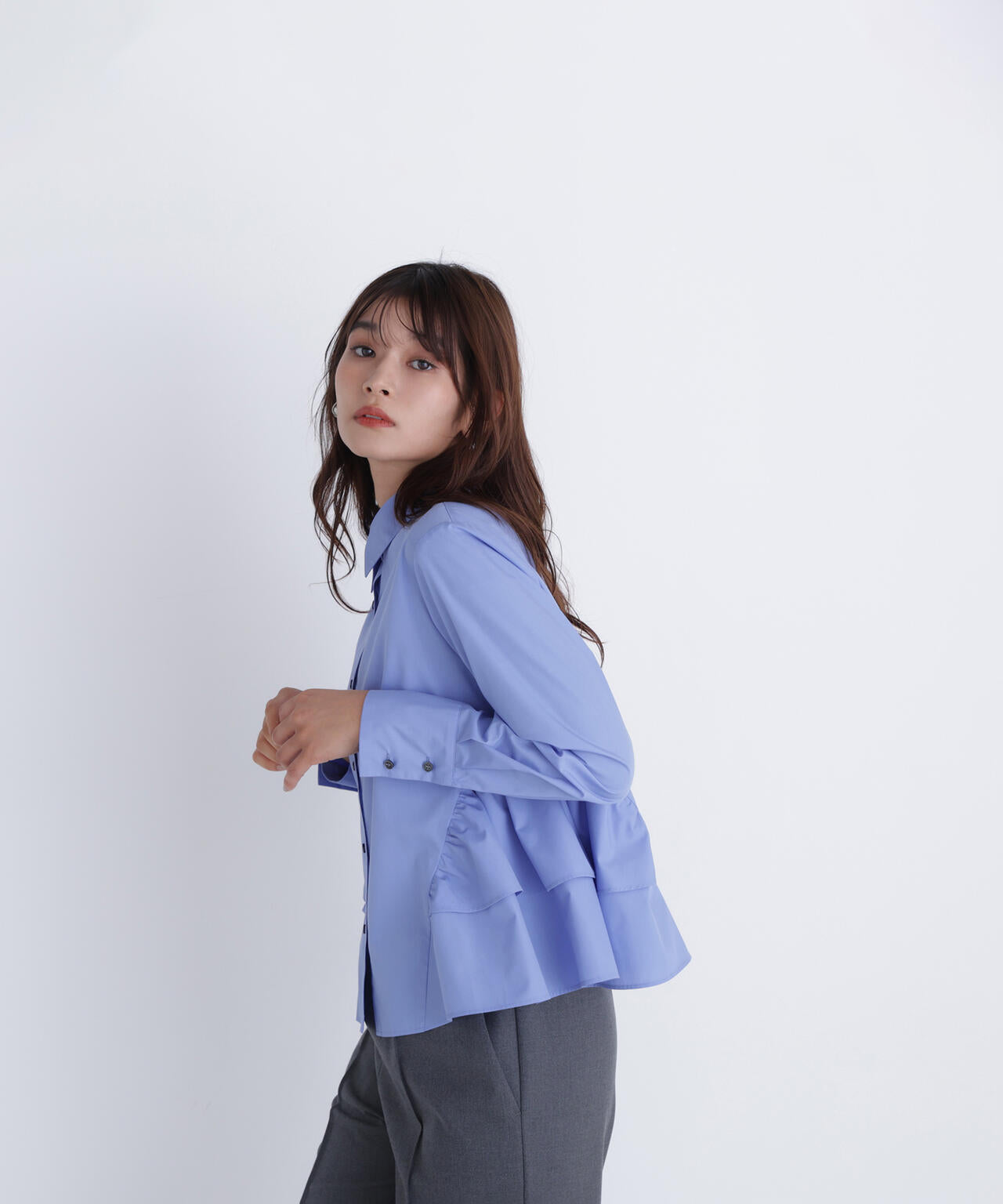 【Oggi・sweet掲載】サイドティアードシャツ