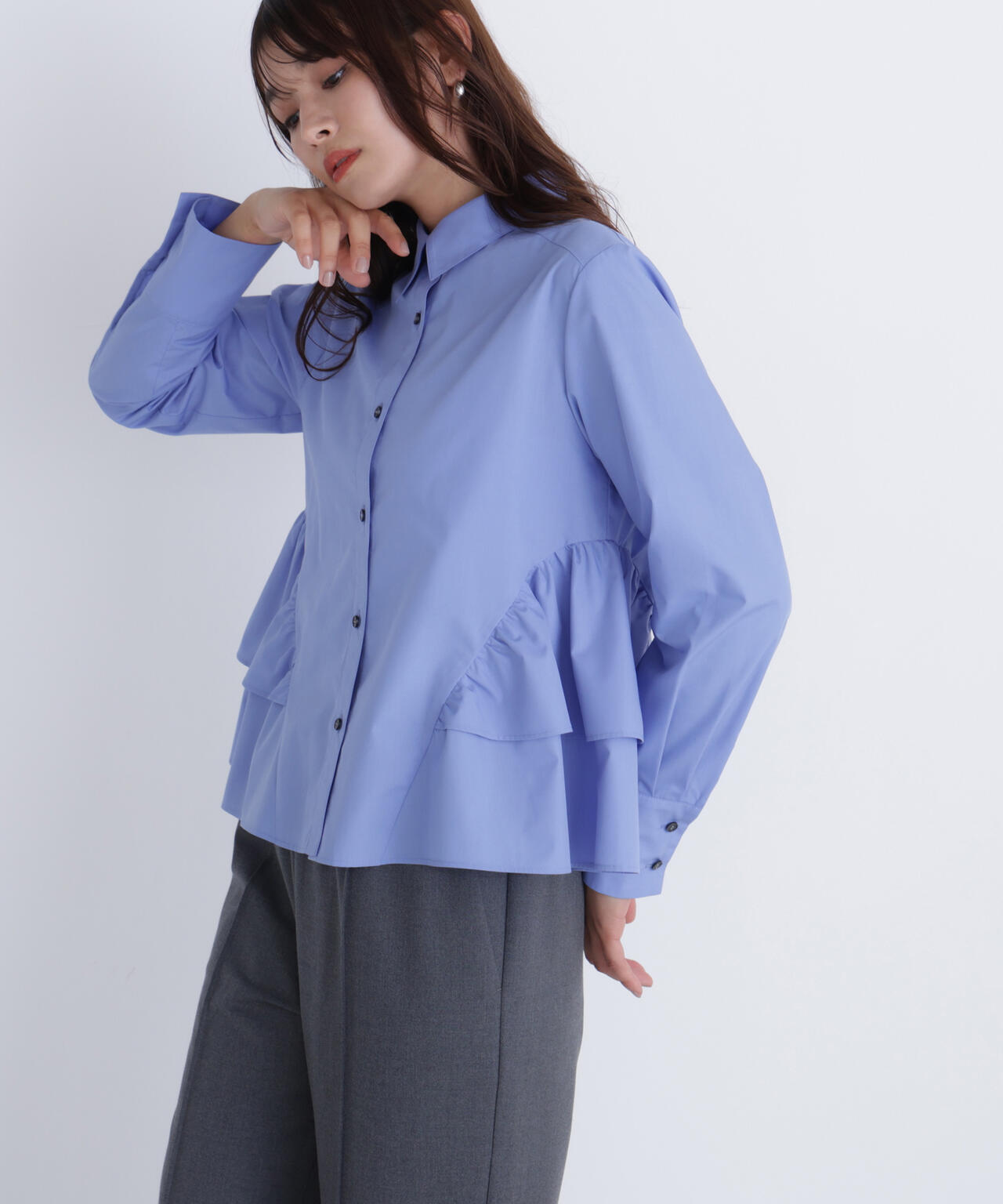 【Oggi・sweet掲載】サイドティアードシャツ