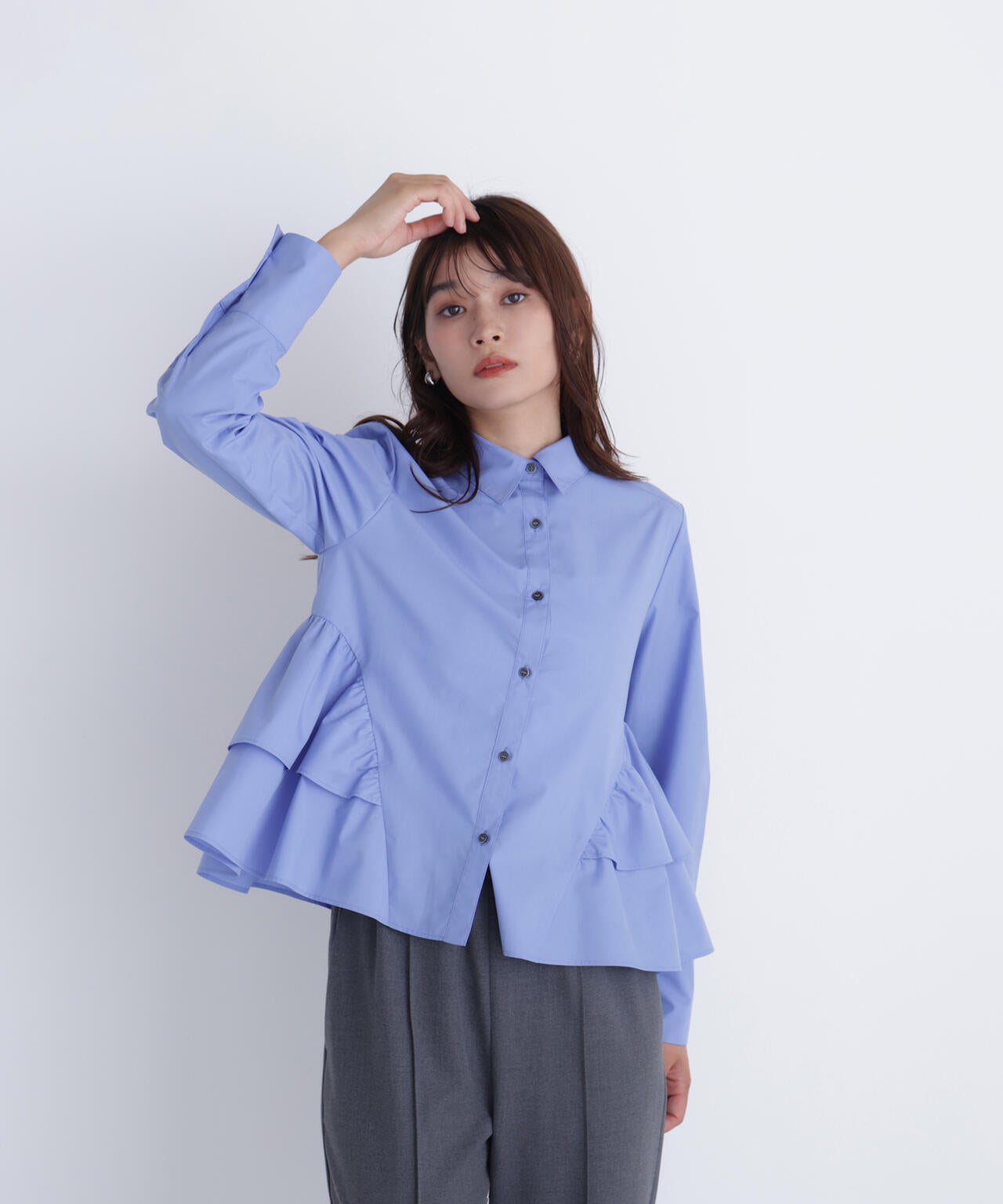 【Oggi・sweet掲載】サイドティアードシャツ