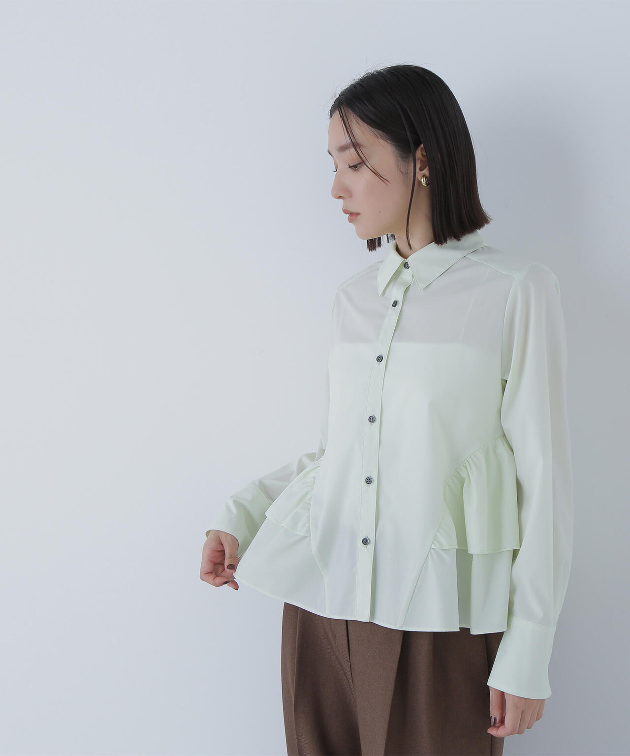 【Oggi・sweet掲載】サイドティアードシャツ