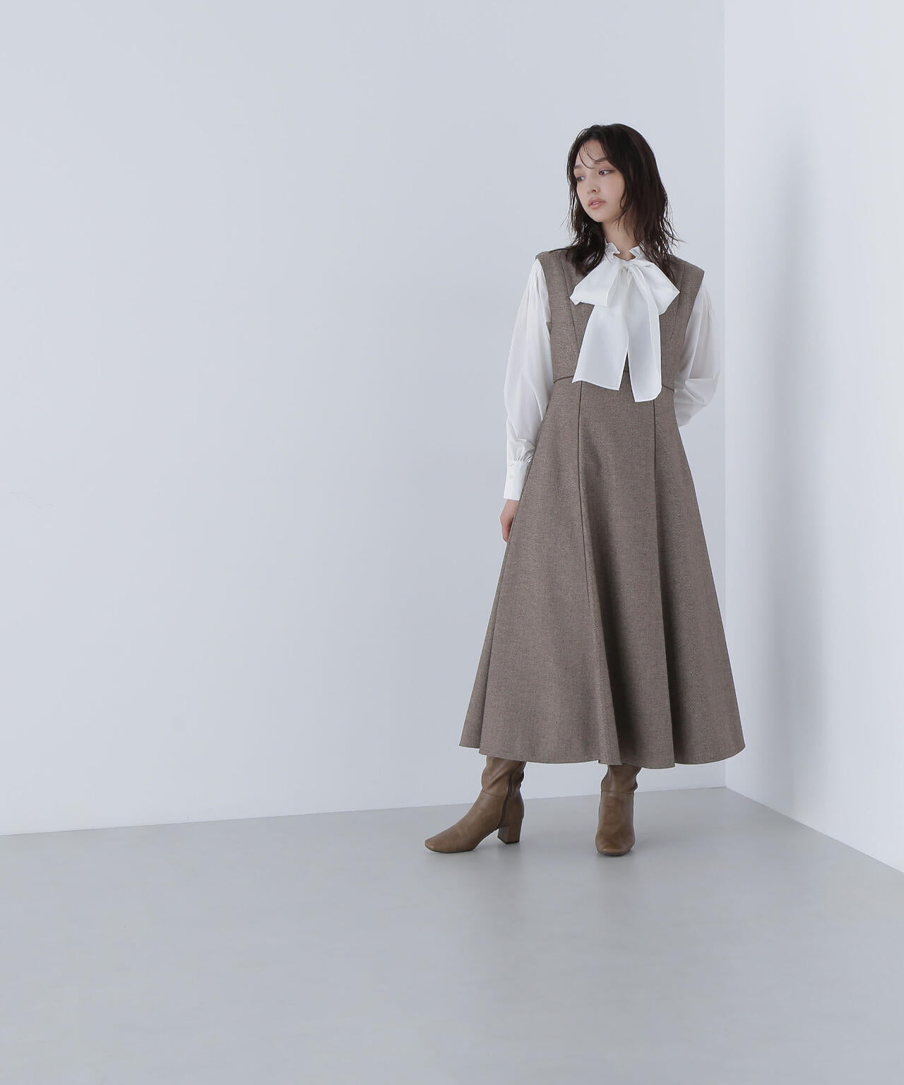 2wayスキッパーボウブラウス