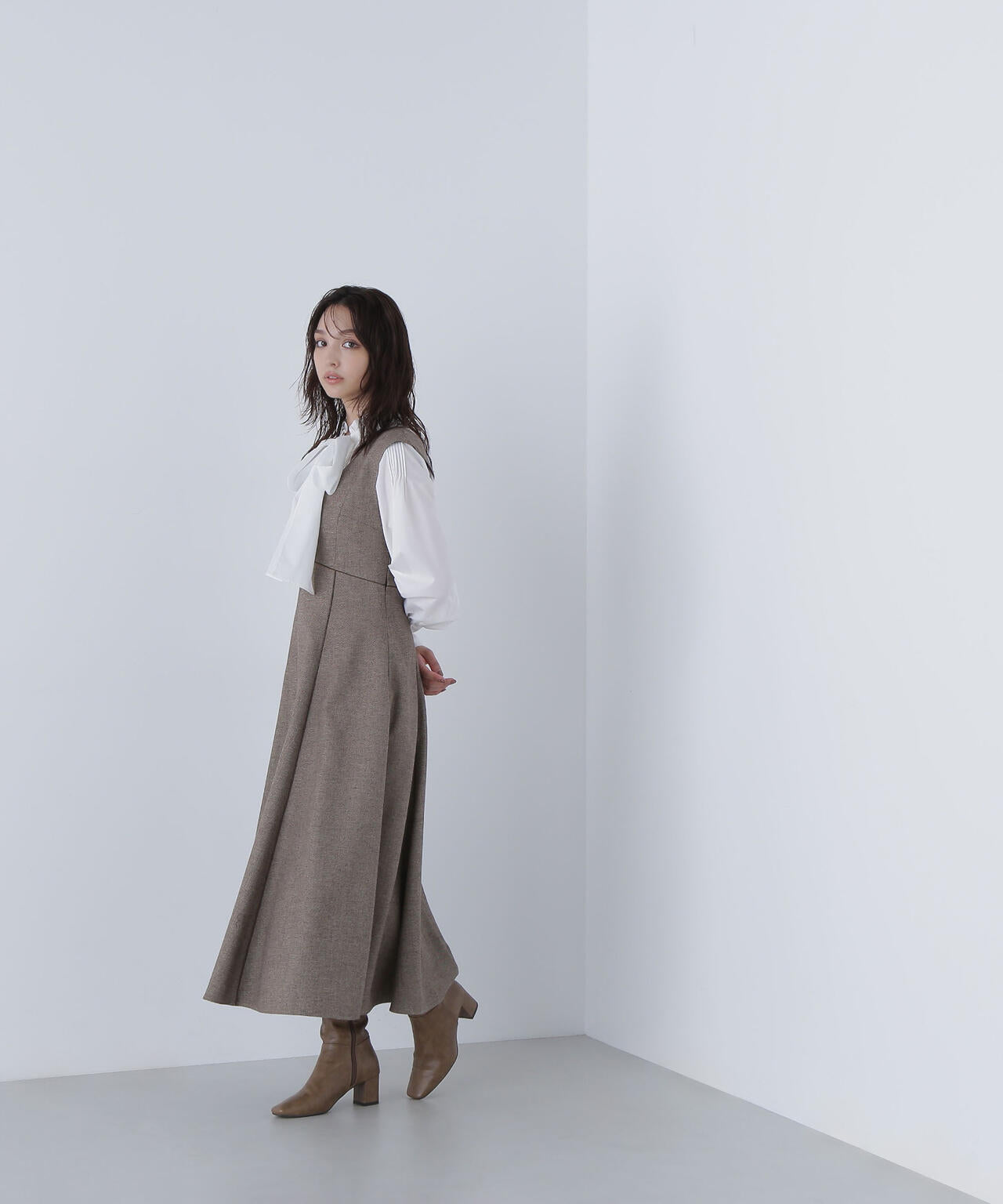 2wayスキッパーボウブラウス