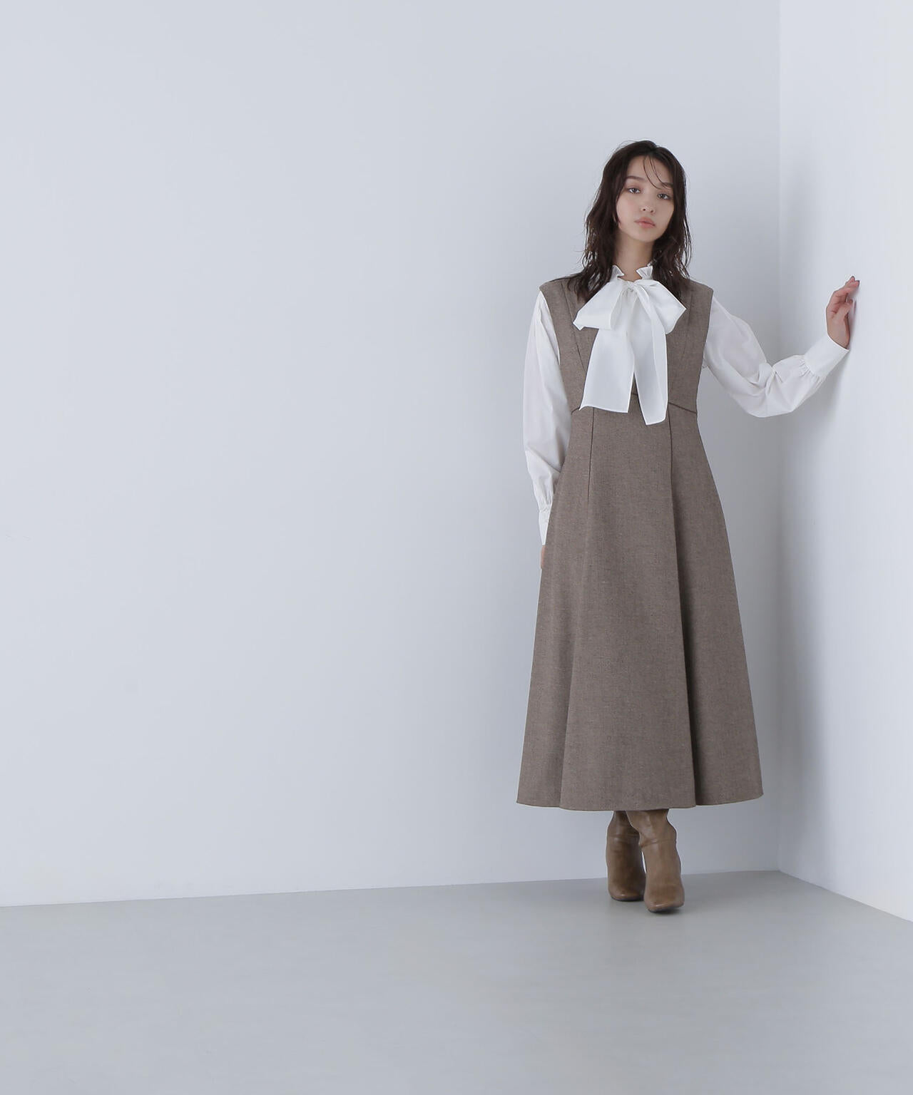 2wayスキッパーボウブラウス