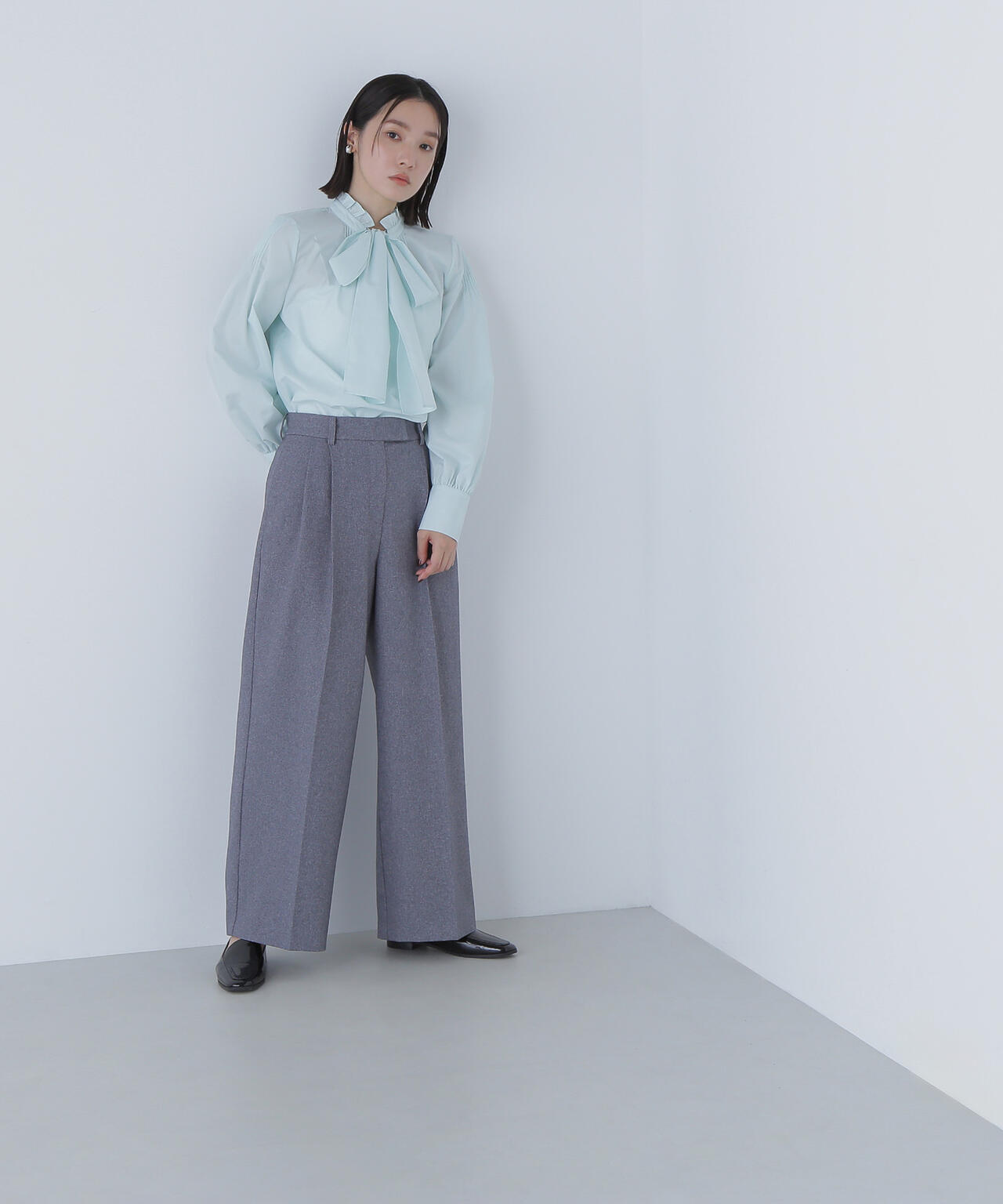 2wayスキッパーボウブラウス