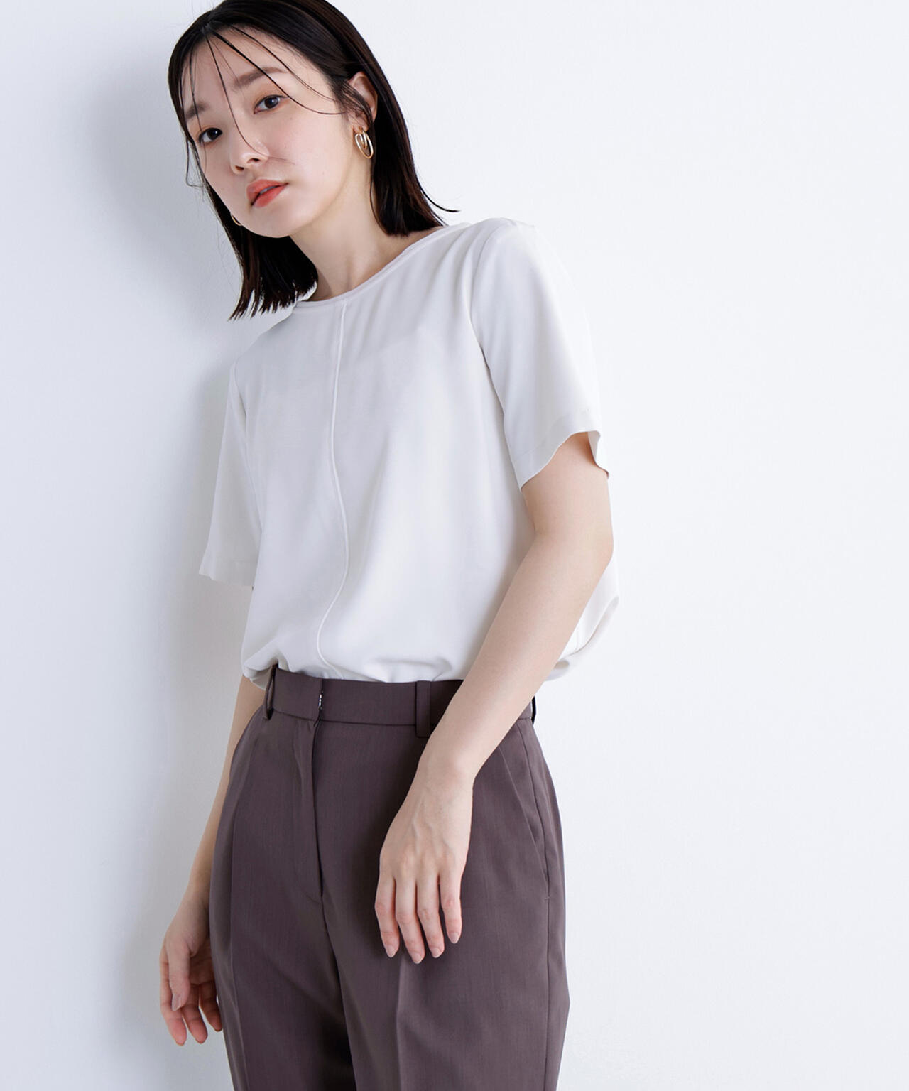 シフォンラインTブラウス*