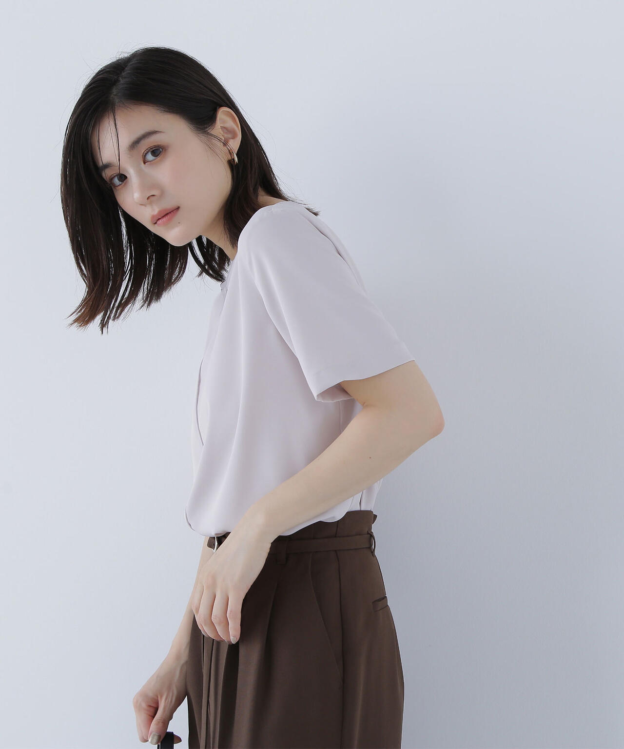 シフォンラインTブラウス*
