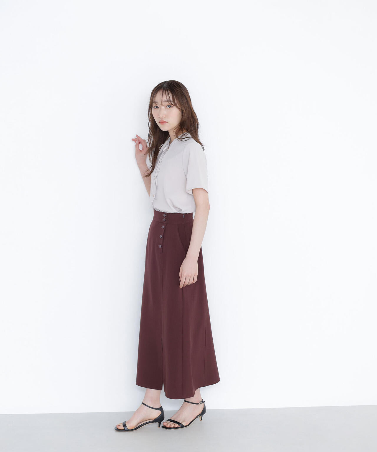 ナローリボンタイブラウス