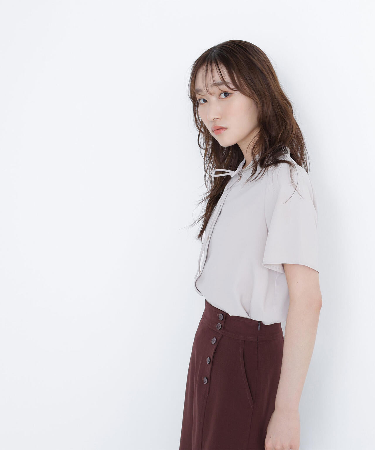 ナローリボンタイブラウス