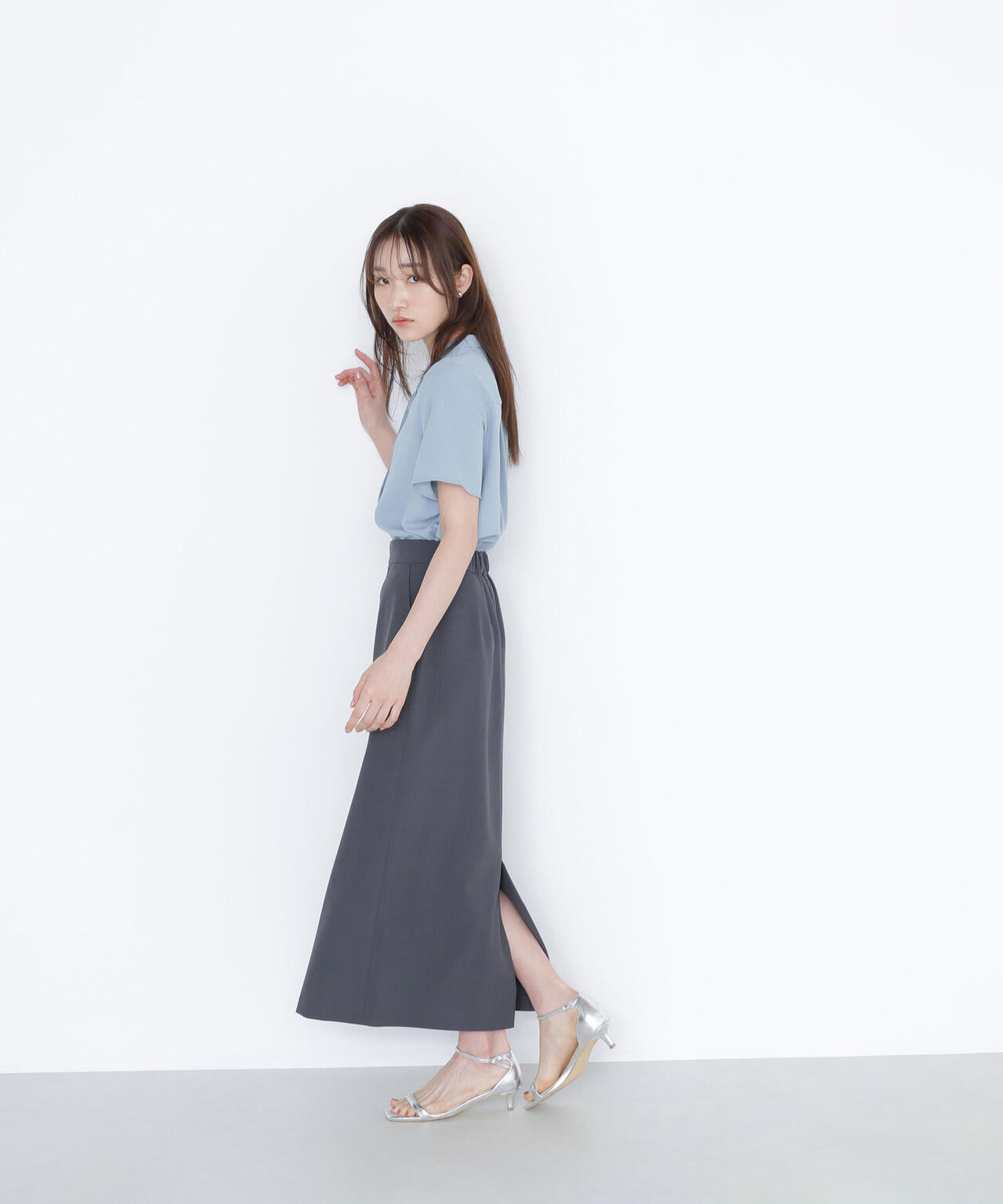 ナローリボンタイブラウス