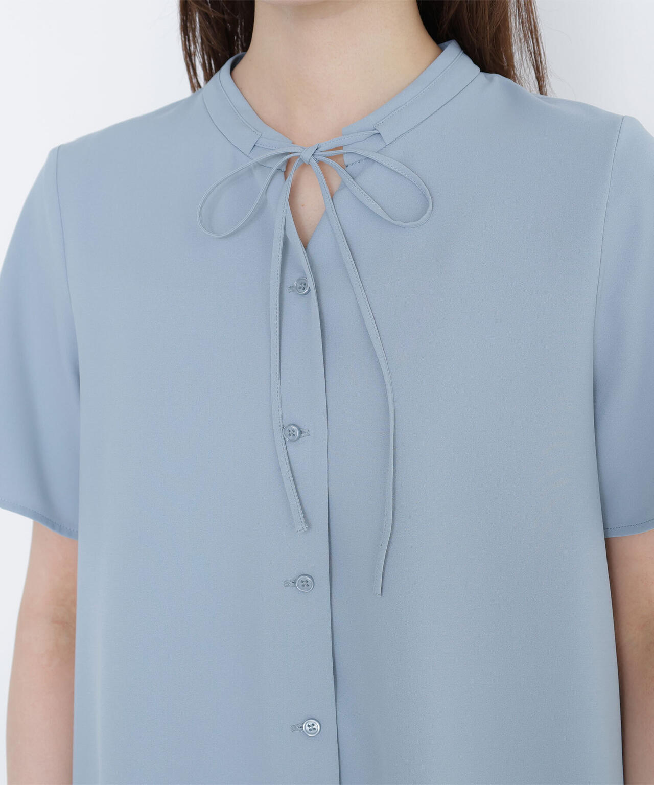 ナローリボンタイブラウス