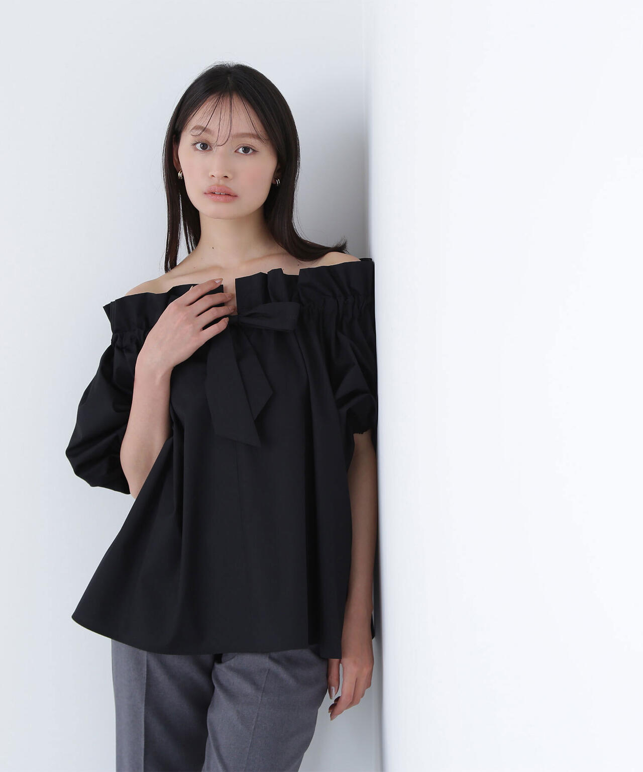 2wayリボンボウブラウス