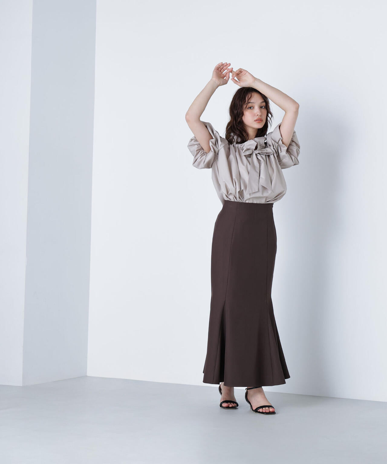 2wayリボンボウブラウス