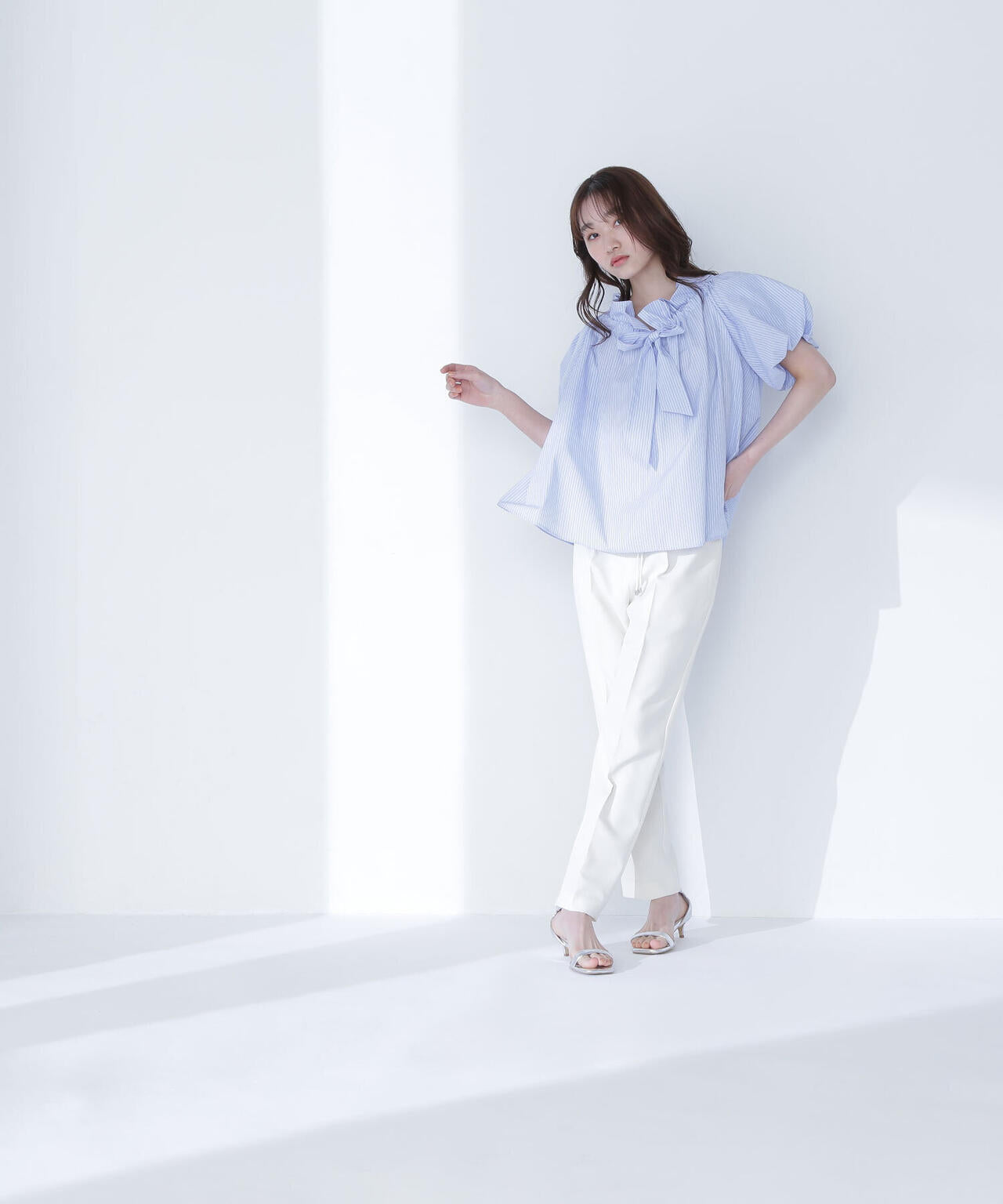 2wayリボンボウブラウス