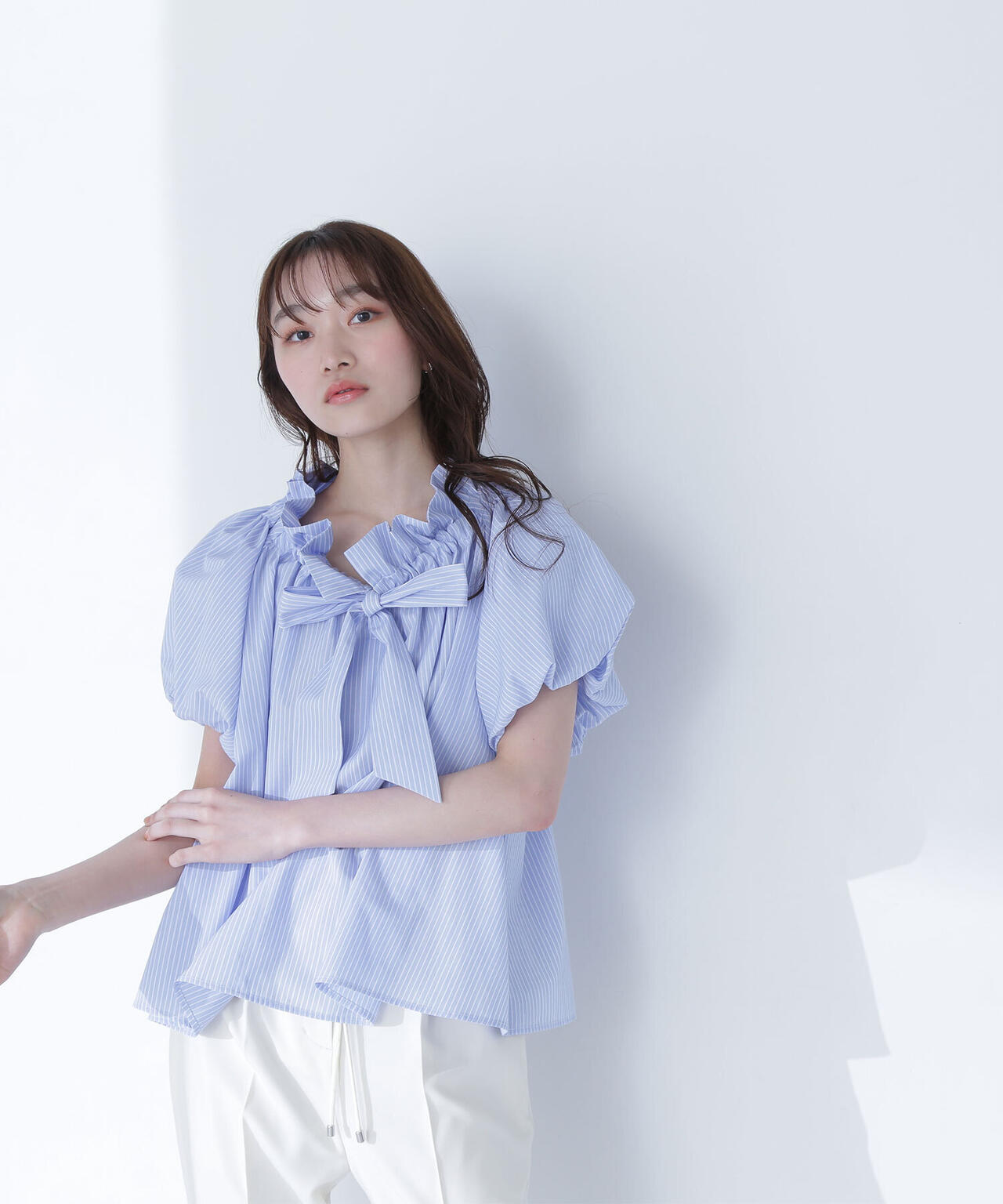 2wayリボンボウブラウス