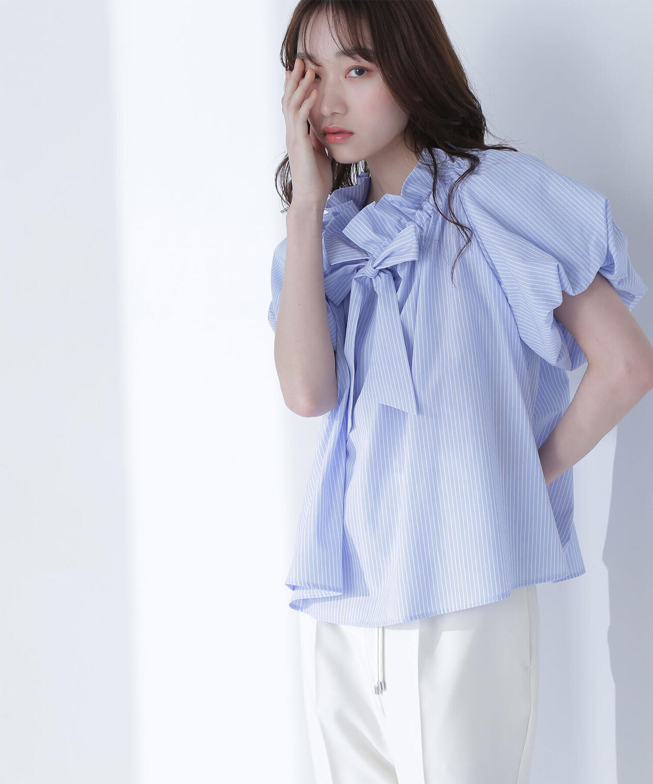 2wayリボンボウブラウス