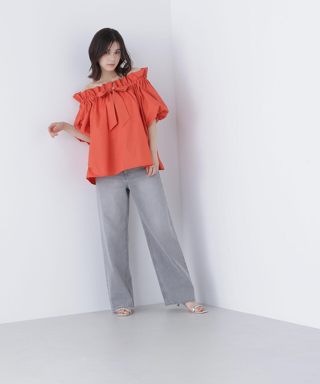 2wayリボンボウブラウス