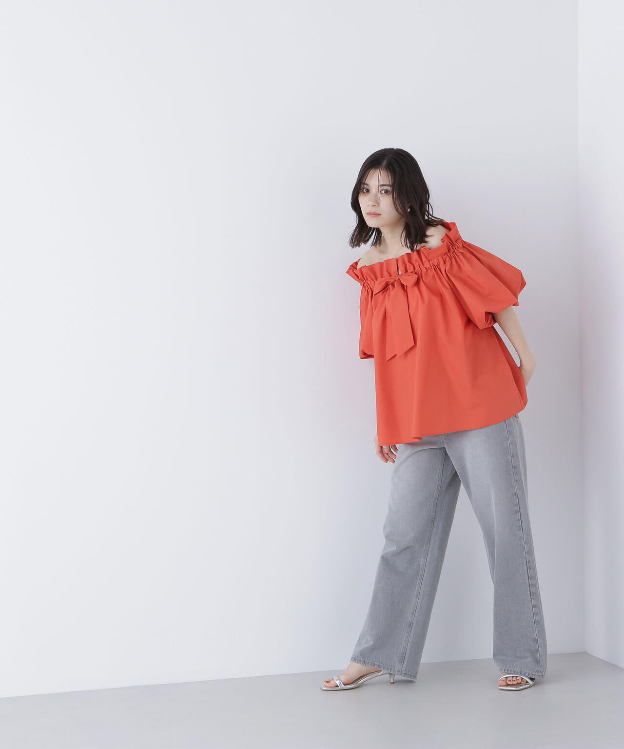 2wayリボンボウブラウス