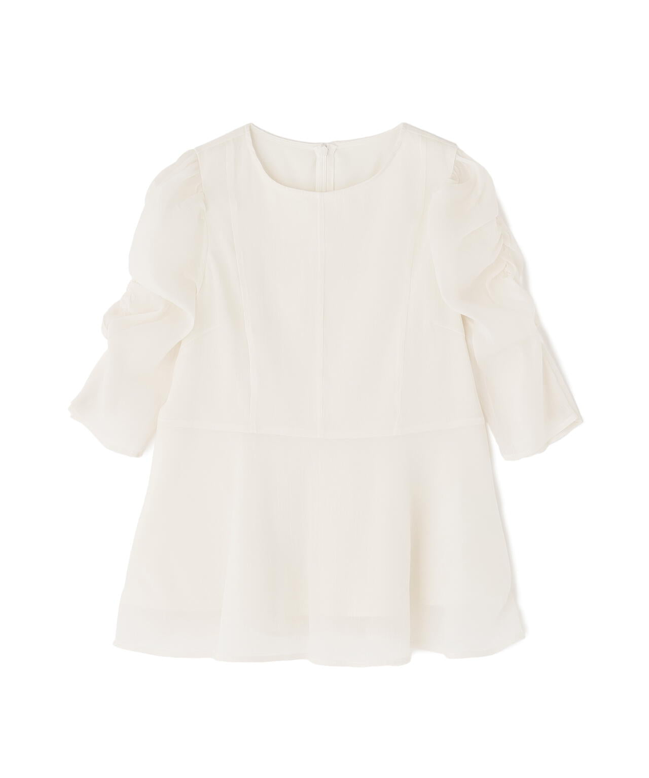 【大宮ルミネ・official site限定カラー:パープル】シアーペプラムブラウス