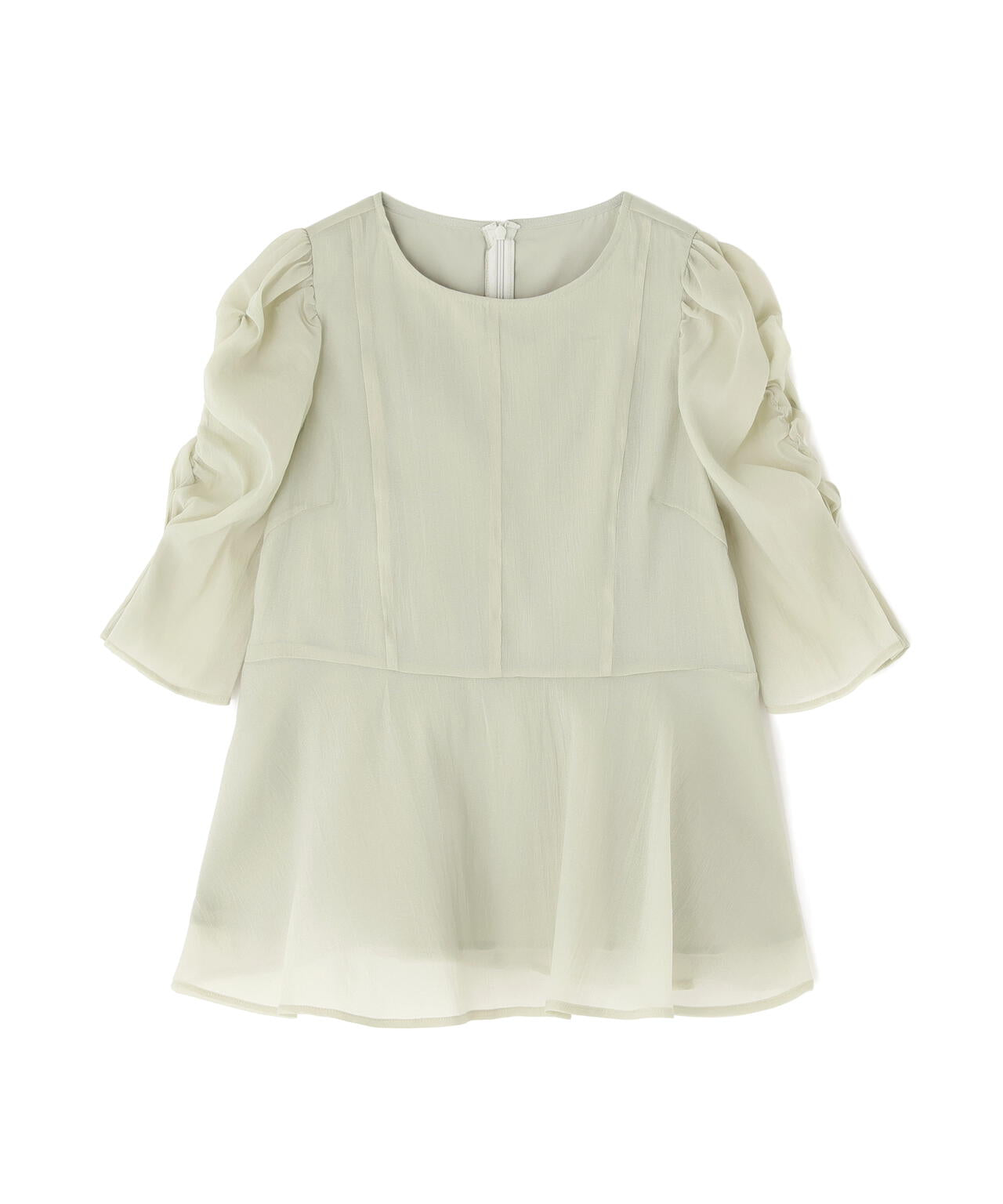 【大宮ルミネ・official site限定カラー:パープル】シアーペプラムブラウス