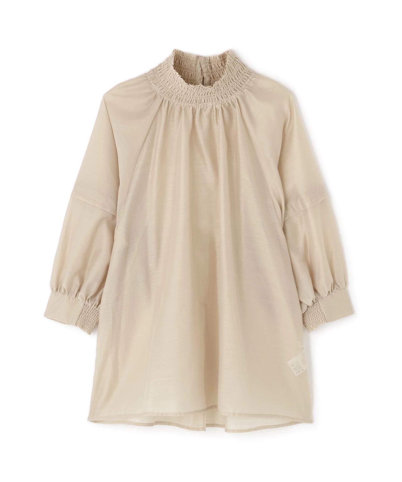 シャーリングネックドルマンブラウス