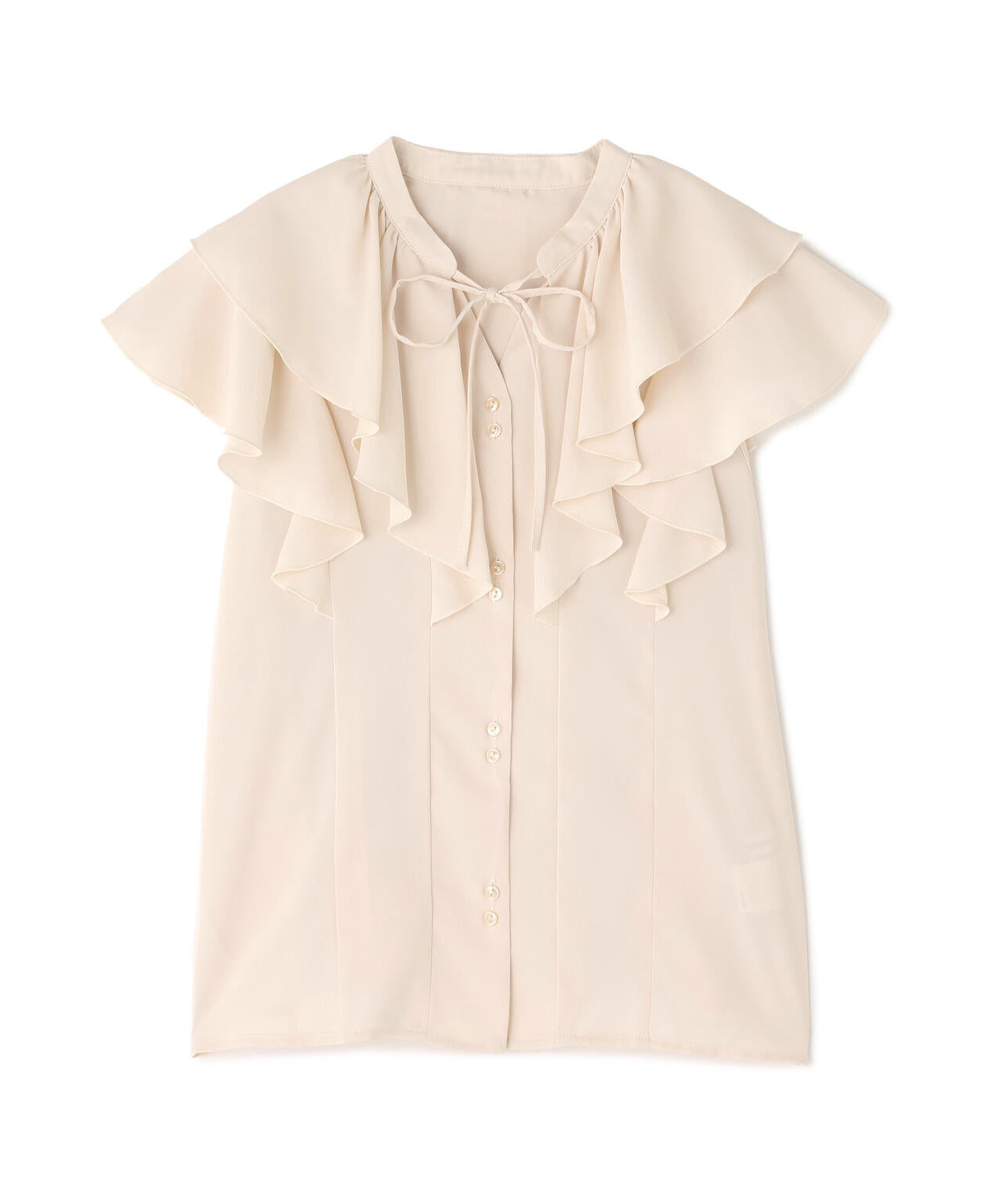 ラッフルショートスリーブブラウス