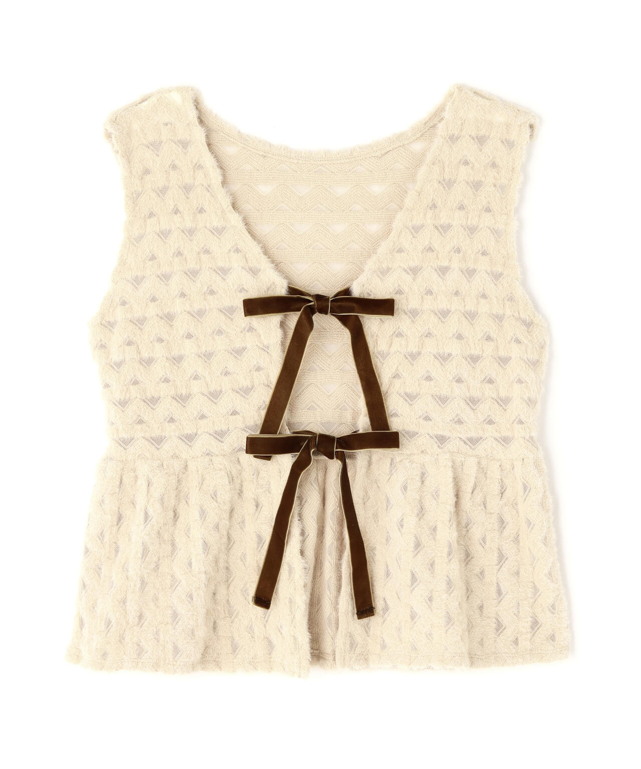 フェザーレースジレ