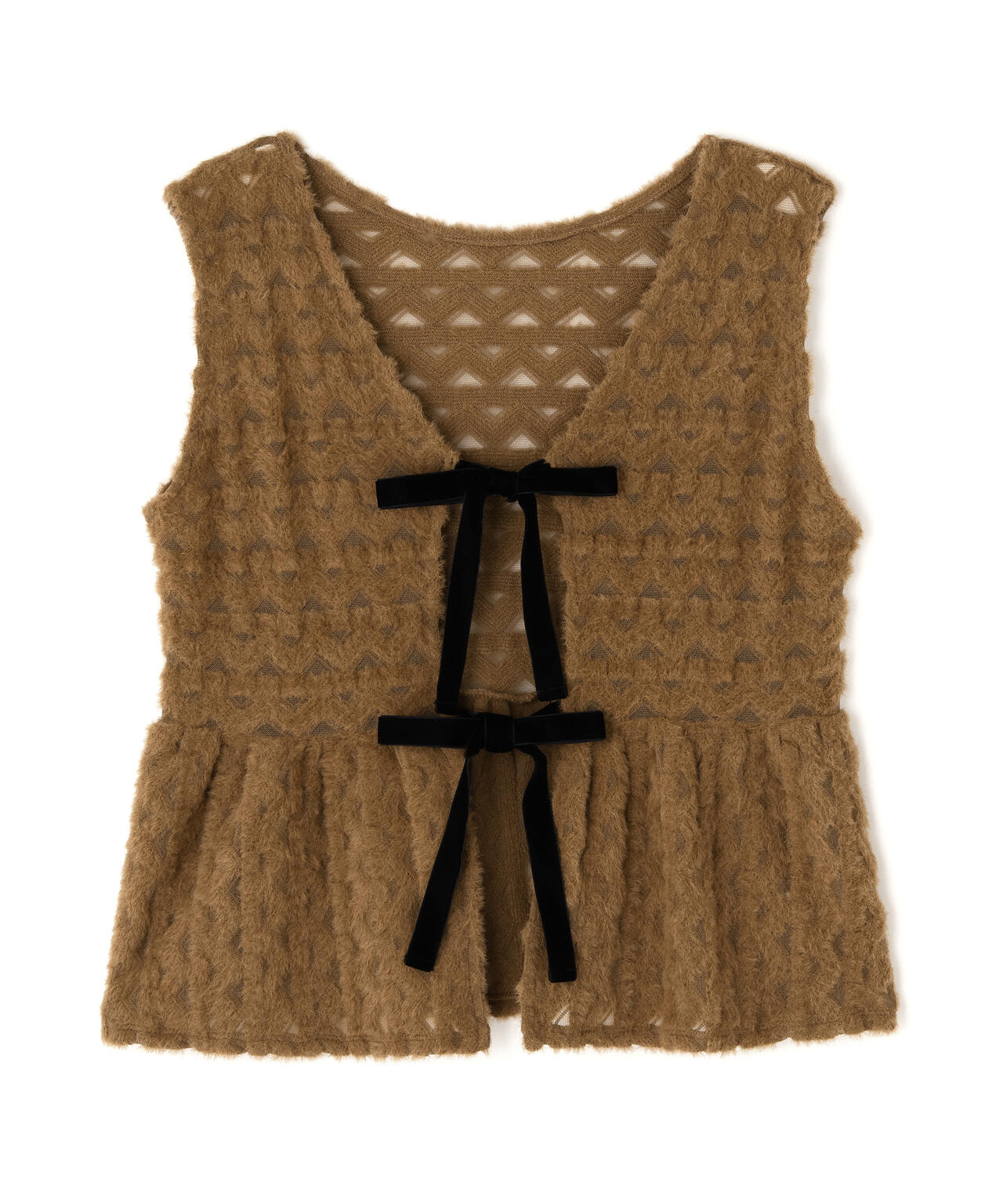 フェザーレースジレ