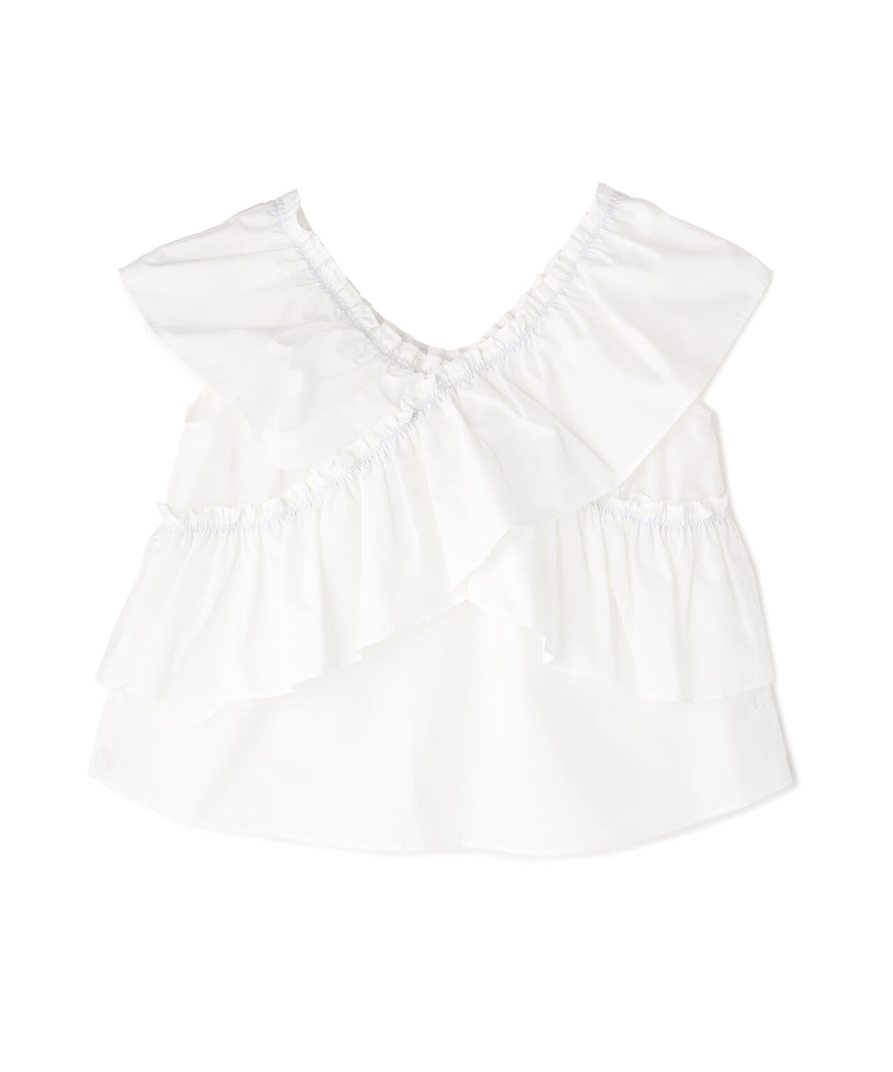 クロスフリルギャザーブラウス