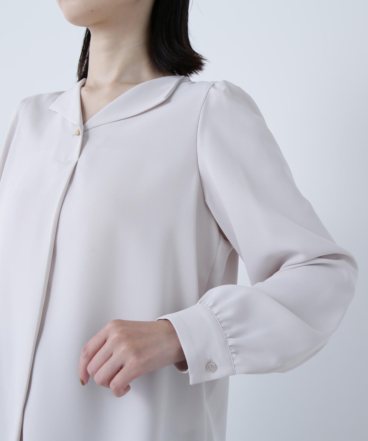 スキッパーメタルポイントブラウス