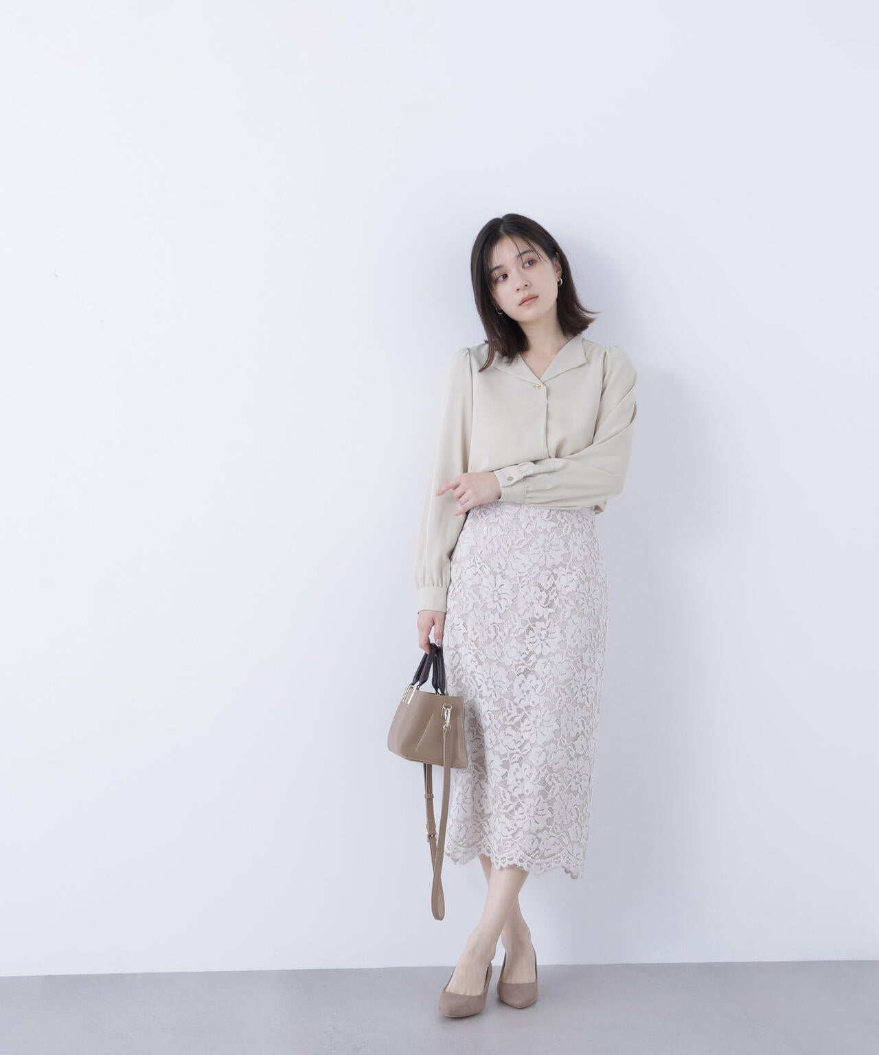 スキッパーメタルポイントブラウス