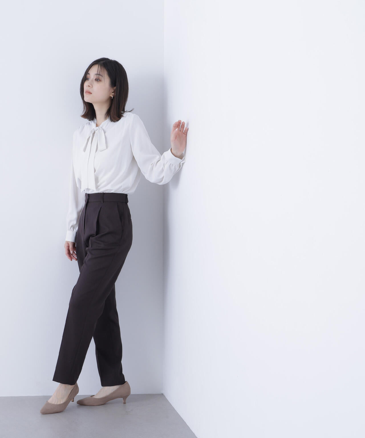 リボンボウタイブラウス