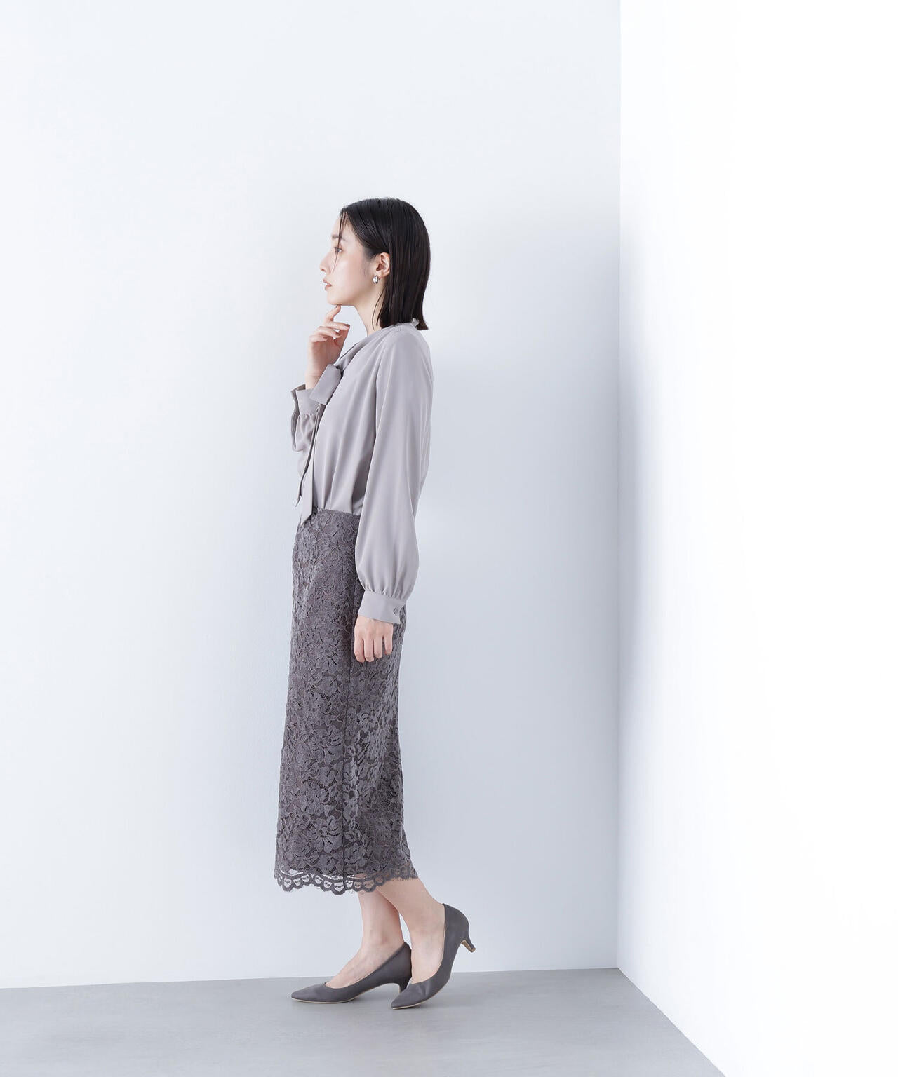 リボンボウタイブラウス