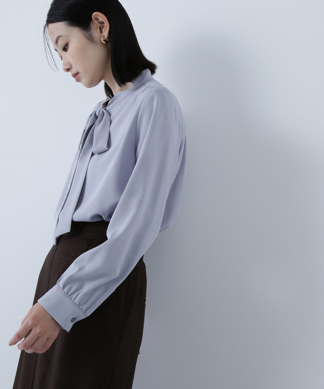 リボンボウタイブラウス