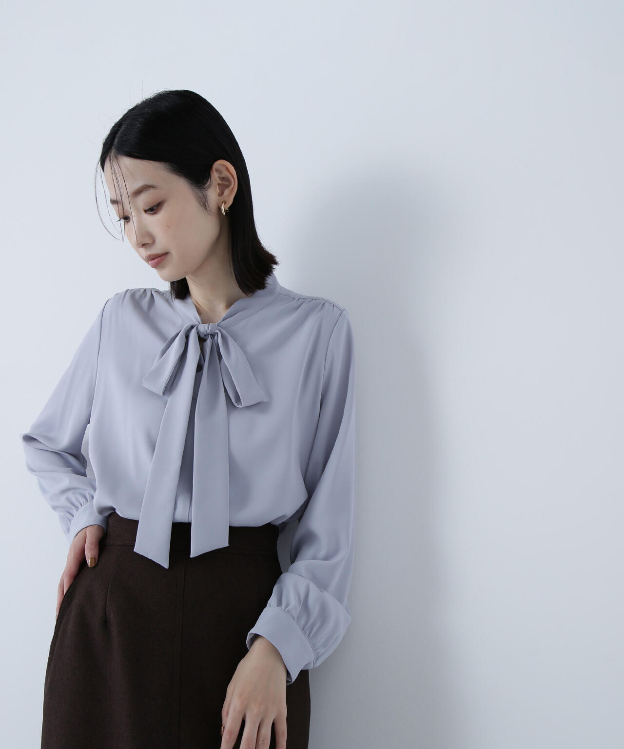 リボンボウタイブラウス