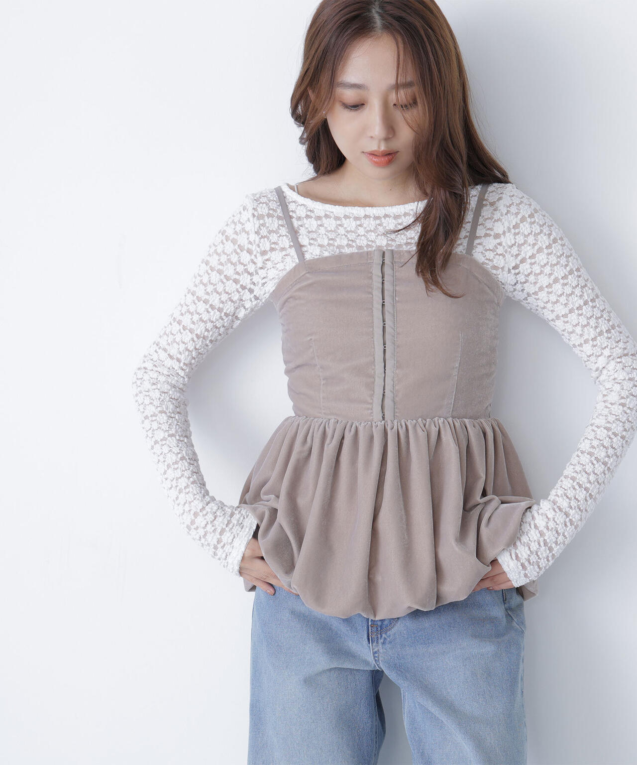 ベルベットキャミビスチェ