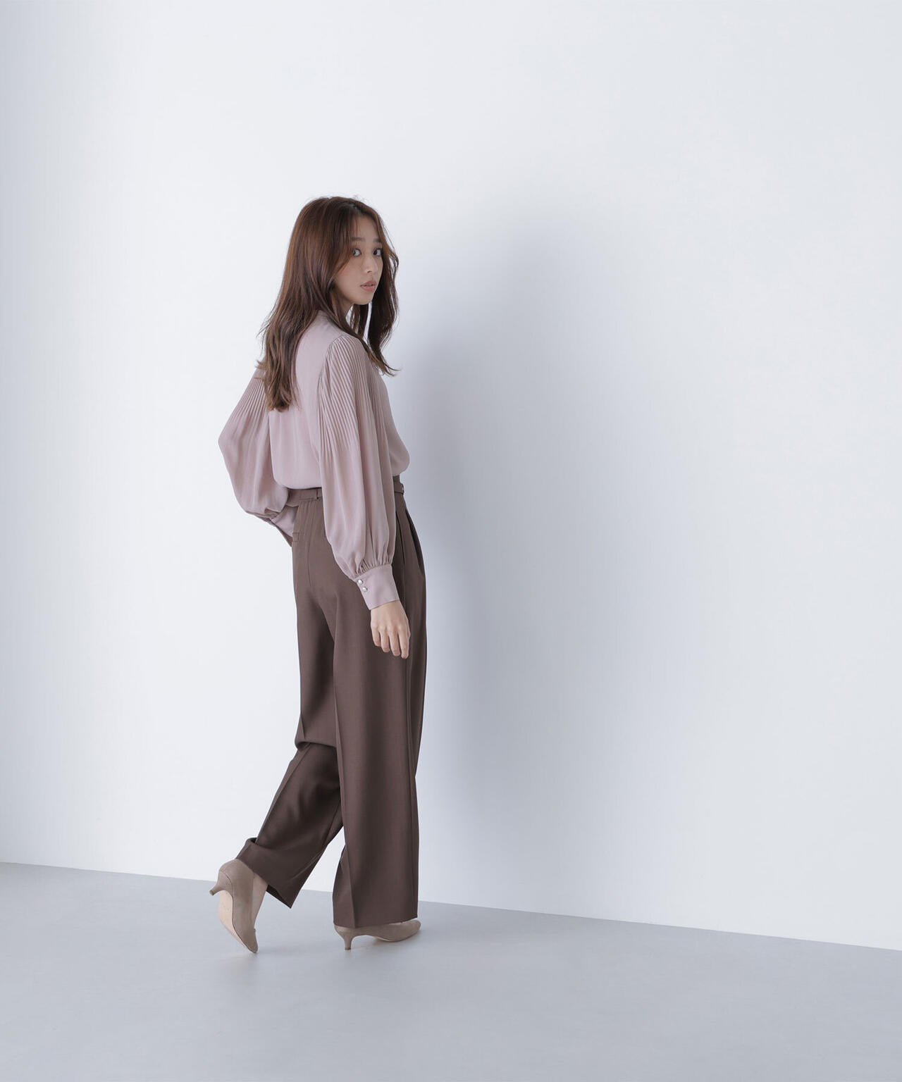 メタルポイント楊柳ブラウス