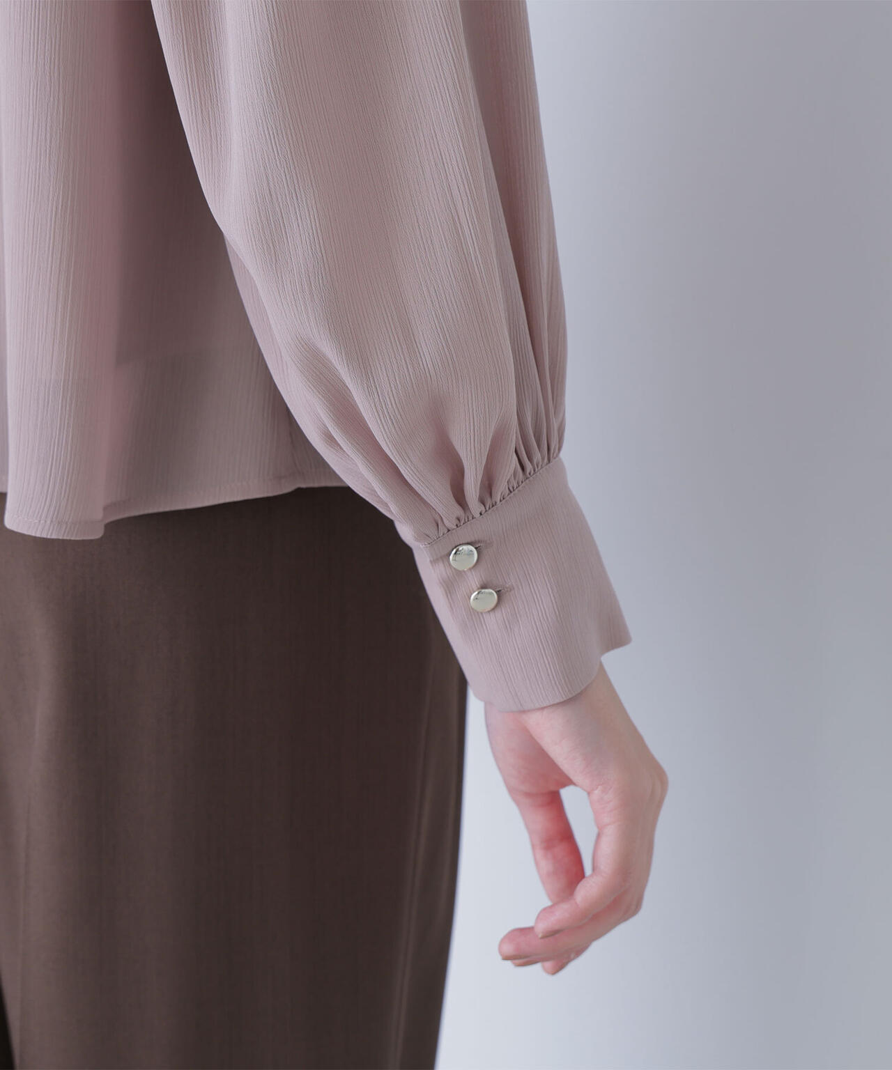 メタルポイント楊柳ブラウス