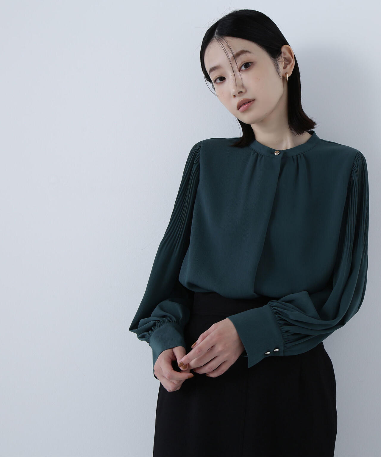 メタルポイント楊柳ブラウス