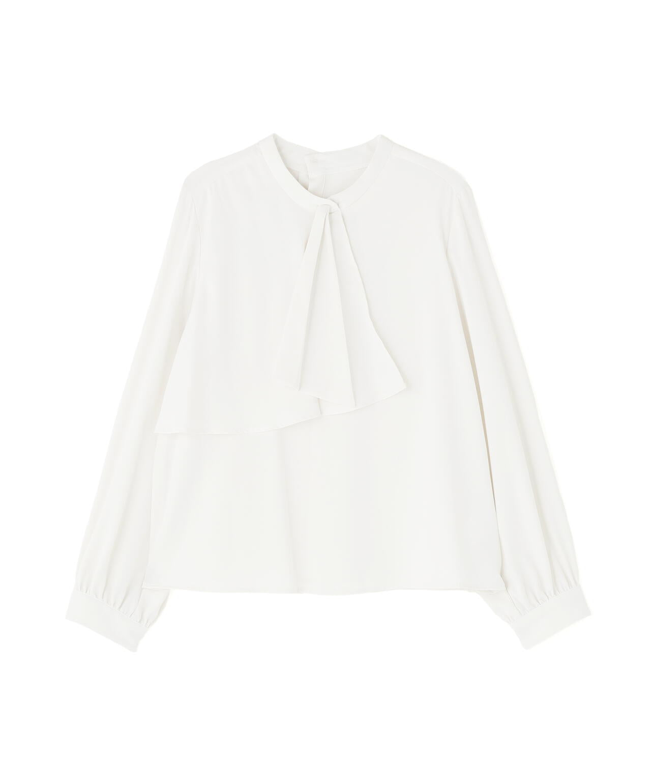 アシメラッフルボウブラウス